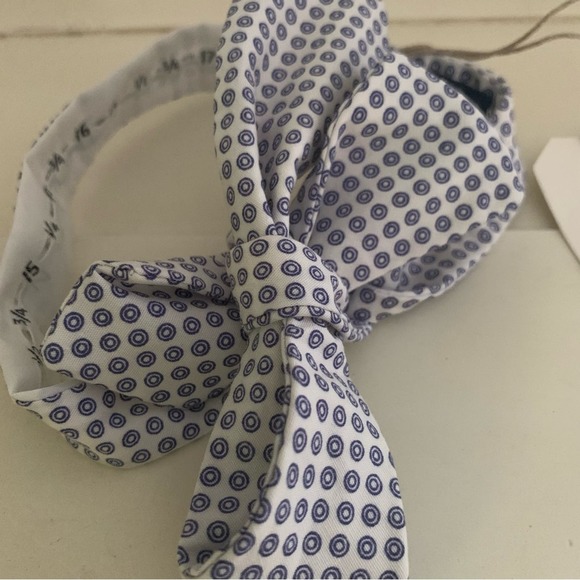 Steven Alan Bow Tie White Blue Dot - Picture 2 of 6